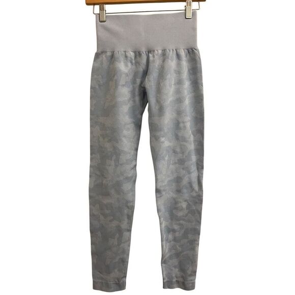 NVGTN Blue Camo Seamless Leggings Small Butt Scrunch Sold out Online - Picture 4 of 11